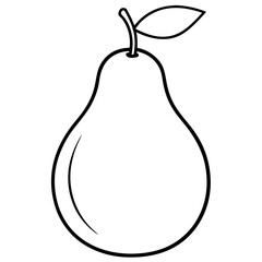 Pear line art art vector