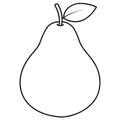 Pear line art art vector