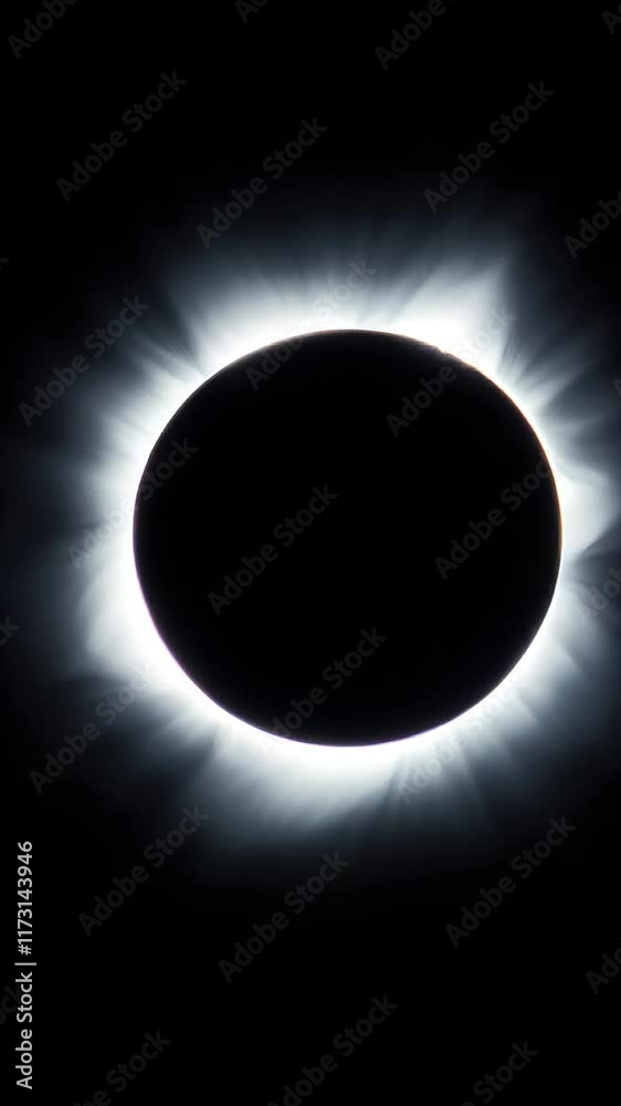 Poster captivating solar eclipse illuminating the night sky with a stunning display of light