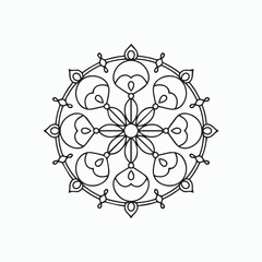 simple flower mandala design