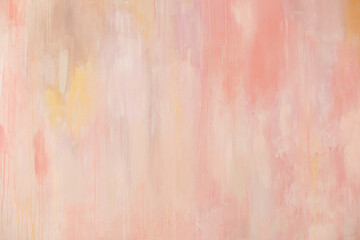 Fototapeta premium Abstract grunge texture pastel pink background painting. Brush strokes. Watercolor brush strokes on canvas. Pink wall pastel background. Abstract texture color stain brushstroke texture background. 