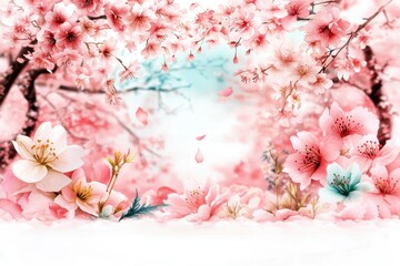 Fluttering cherry blossoms in spring celebrating japanese culture through nature photography