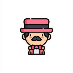 funny cartoon illusionist