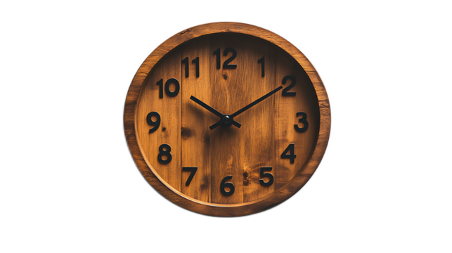 Rustic Wooden Wall Clock:  A timeless and elegant wooden clock with Roman numerals adds a touch of rustic charm to any space. The warm tones and classic design create a cozy and inviting ambiance.  