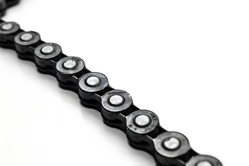 Outline of a bicycle chain on a white background