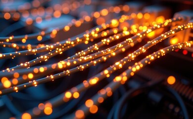 A mesmerizing visualization of fiber optic cables connecting