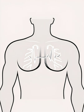 recommend clip art: chest pain palpitations disease symptom line icon vector. chest pain palpitations disease symptom sign. isolated contour symbol black illustration