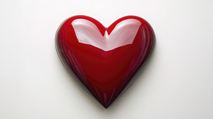 Obraz premium bold red heart symbol with glossy finish, perfect for expressing love