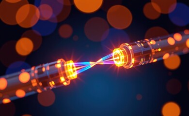 A mesmerizing visualization of fiber optic cables connecting