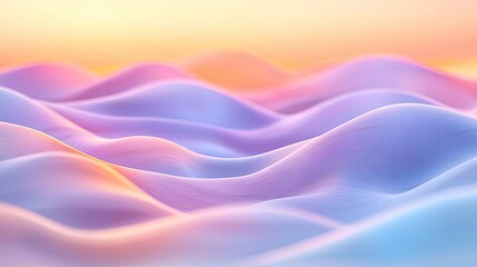 Waves abstract background idea. Serene waves of pastel color create a dreamy landscape of soft hues and gentle undulations.
