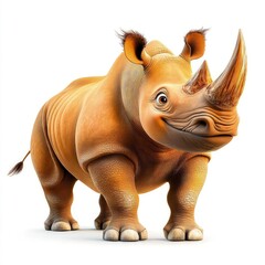 Obraz premium Rhinoceros isolated on white background