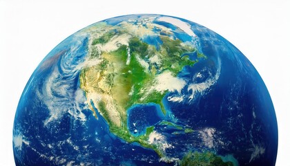Fototapeta premium Stunning View of North America from Space Capturing Earth's Vibrant Ecosystems, Weather Patterns, and Geographic Features for Earth Day Inspiration