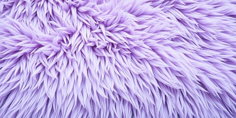 Fototapeta premium Lavender Purple Faux Fur Texture Soft Fluffy Plush Fabric Background Close Up