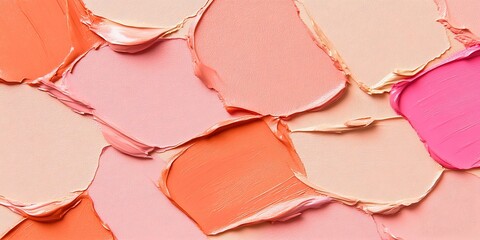 Fototapeta premium Peach, pink, coral paint texture. Abstract background for design.