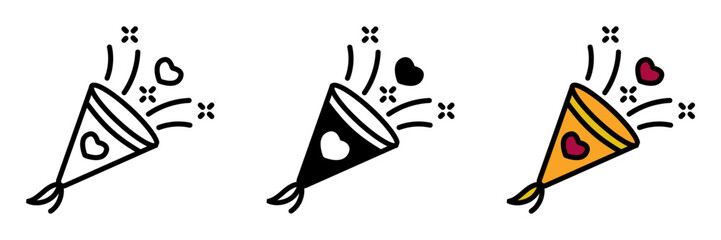 Confetti is a joyful burst of celebration, symbolizing happiness, excitement, and festive moments of love and togetherness.