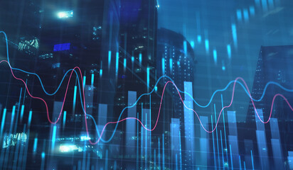 Global trade market concept. Investing business and development concept