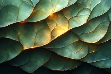 Obraz premium Abstract teal and gold organic texture.
