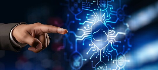 Cloud computing concept. Universal background for presentation and business