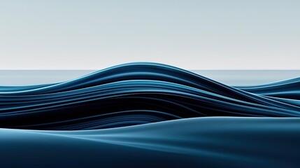 Smoke abstract background idea. Serene blue waves undulate gently under a calm sky, creating a tranquil seascape.