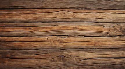 Obraz premium Rustic wooden surface with natural grain patterns showcases the beauty of aged timber in a warm, inviting setting