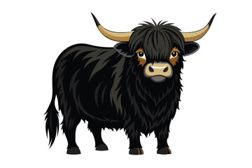 Black highland cow G.eps