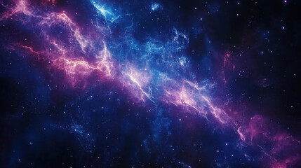 Fototapeta premium vibrant space themed background with colorful nebulae and stars