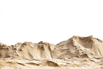 Fototapeta premium Distribution of the sand mound, background, and texture, including the outline of the cutout