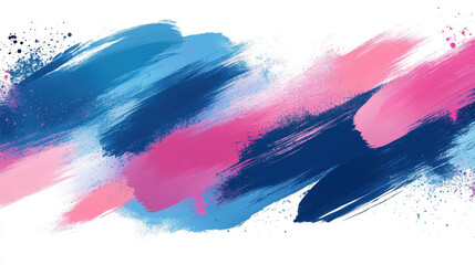 Artistic background with vibrant brush strokes in blue and pink hues