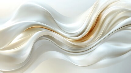 Fototapeta premium Elegant cream silk waves flowing, abstract background, luxury design.