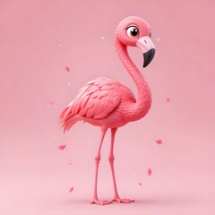 Fototapeta premium Adorable 3D Animal Character with Vibrant Colors and Playful Expression for Creative Projects. Generative AI