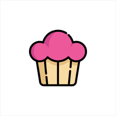 cupcake isolated on white background