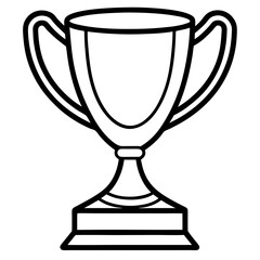 Trophy  on white background