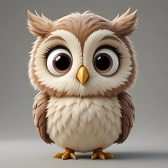 Naklejka premium Adorable 3D Animal Character with Vibrant Colors and Playful Expression for Creative Projects. Generative AI