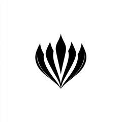 Abstract Black Floral Design Graphic Art