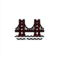 silhouette of a bridge