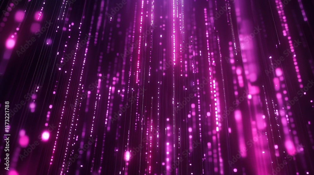 Poster abstract technological background with glowing data streams