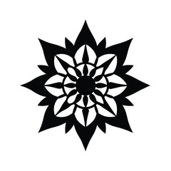 black and white flower