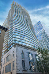 Obraz premium Vancouver, city in Canada, buildings in the center, skyscraper of the city 