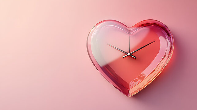 minimalist heart shaped clock in subtle pink tones adds charming touch to any space