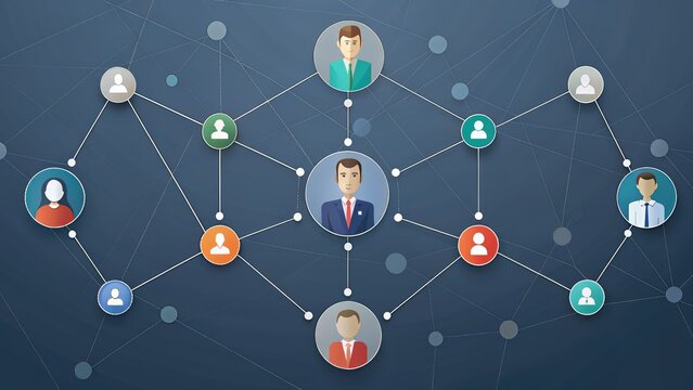 Network concept. Human resources strategy. Management strategy.
