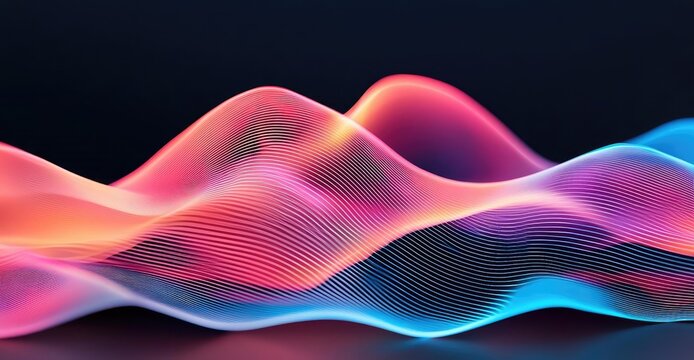 Waves abstract background concept. Abstract colorful wave patterns creating a dynamic visual illusion.