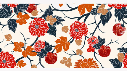 Elegant Japanese Vintage Seamless Pattern