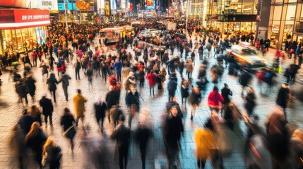 Celebrating New Year in Motion at Times Square