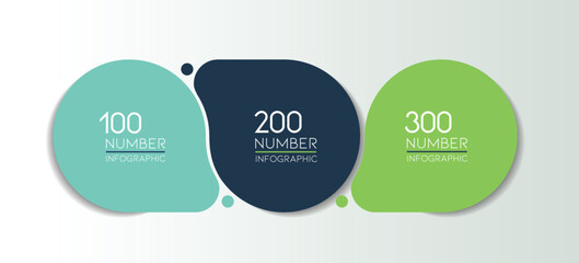 3 elements scheme, diagram. Three connected circles. Infographic template.