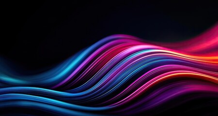 Waves abstract background concept. Colorful waves create a dynamic and vibrant abstract background.