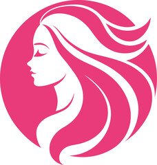 woman face Logo for a beauty parlour, simple clean logo, Creative Logo Icon, 