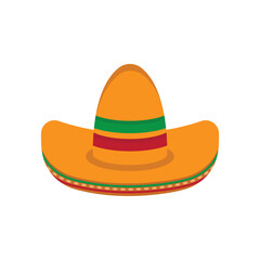 Sombrero hat icon logo flat design vector