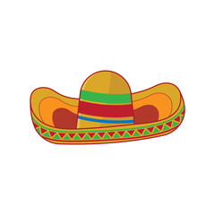 Sombrero hat icon logo flat design vector