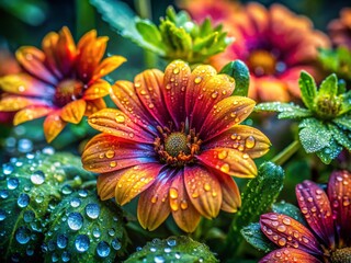 Florida Spring Macro Photography: Vibrant Dewdrops on Wildflowers