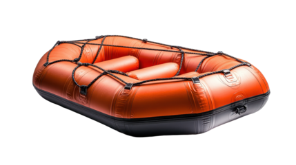Orange River Raft: Durable and reliable, this inflatable raft is perfect for adventurous river expeditions.  Its vibrant orange color ensures high visibility on the water. 